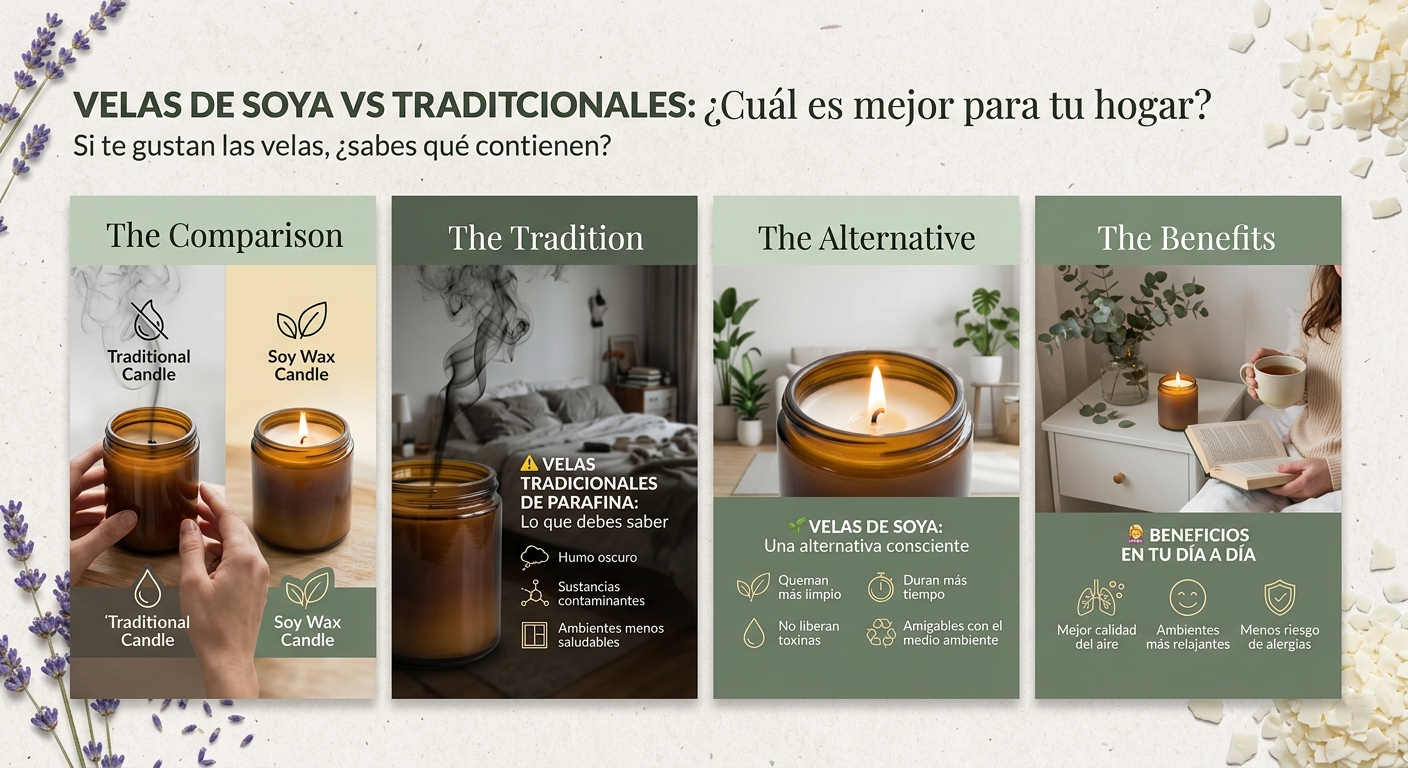 Velas de soya vs velas tradicionales: ¿cuál es mejor para tu hogar?